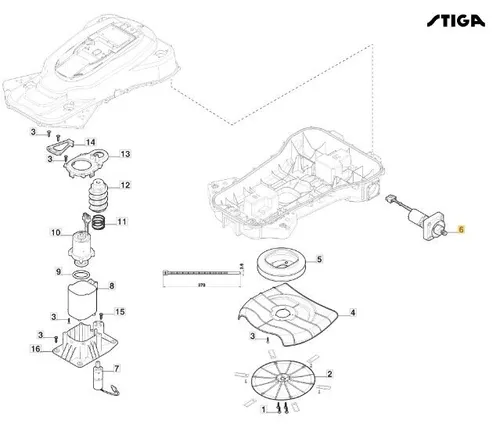 Originaler Motorreduzierer STIGA A3000 RTK Roboter Rasenmäher Mäher 381395007/0