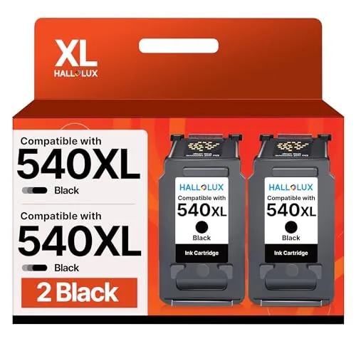 HALLOLUX PG 540XL Schwarz Druckerpatronen Kompatibel für Canon PIXMA MG3650S Patronen TS5150 TS5151 TS5100 MG3600 MG3650 MG4250 MG3550 MG2255 MX374 MX525 MX535 MX470 MG3150