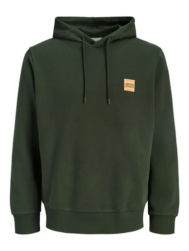 Jack & Jones Kapuzenpullover Herren Baumwolle grün - Sweatshirt für Herren mit sportlichem Flair, besteht aus hochwertiger Baumwolle und bietet dank Rippbündchen optimalen Komfort. Ideal für entspannte Tage – perfekt kombinierbar!