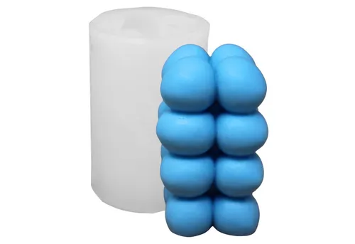 DistrEbution Silikonform Hohe Bubblekerze, Bubble Kerzenform 2x2x4 Blasenform, hitzebeständig