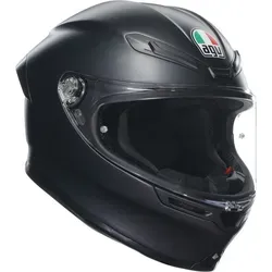 AGV K6 S E2206 MPLK Integralhelm - Mattschwarz, XL - Motorradhelm mit optimaler Aerodynamik und integriertem Spoiler für alle Fahrpositionen; ausgestattet mit einem komfortablen Innenfutter und innovativem Belüftungssystem.