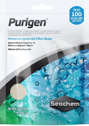 Seachem Purigen- Kristallklares Aquariumasser Adsorber für NH4/No²/No³ 100 ml
