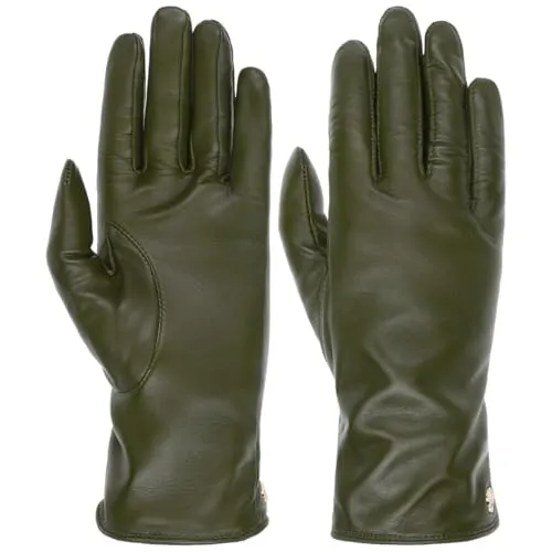 Roeckl Nappalederhandschuhe mit Wollfutter in grün von Roeckl