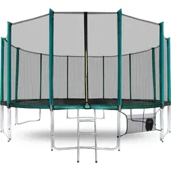 Aga SPORT PRO Trampolin 500 cm Dunkelgrün mit Sicherheitsnetz