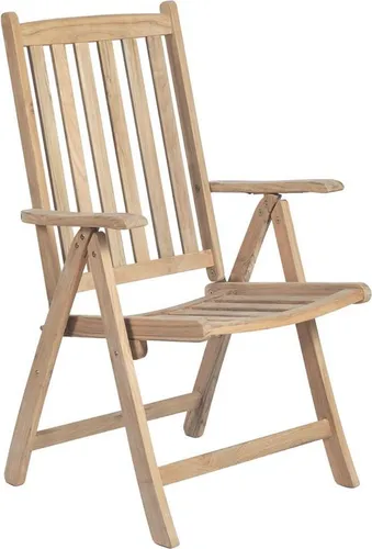 Hochlehner SOLO - Teakholz Gartenstuhl - Gartenstühle aus unbehandeltem Teakholz, 5-fach verstellbare Rückenlehne und klappbar für einfachen Transport und Lagerung. Ideal für entspannte Stunden im Garten oder auf der Terrasse.
