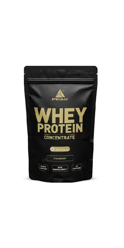 Peak Whey Protein Concentrate Chocolate - 900g - Sportnahrung mit ultrafiltriertem Whey Protein, 49% EAAs und 24% BCAAs. Ideal für schnelle Regeneration und Muskelaufbau, optimiert durch Laktase.