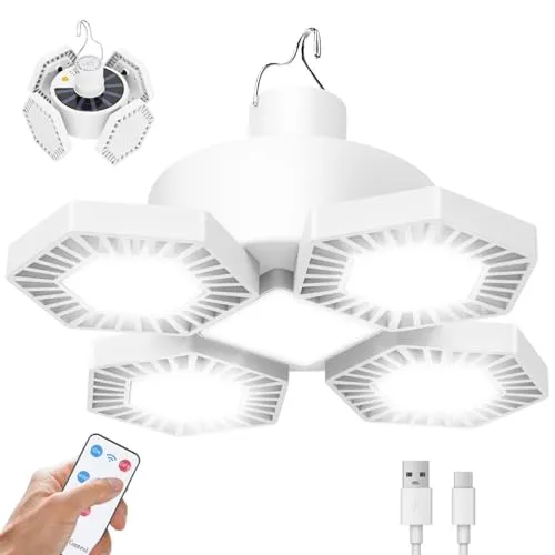 LED Campinglampe Solar Aufladbar, Camping Lampe Laterne mit Fernbedienung Power Bank Batterie, USB Campingleuchte Zelt Laterne Licht, 8000 Lumen 360° Beleuchtung 5 Modi Hängend Faltbar Wasserdicht 169