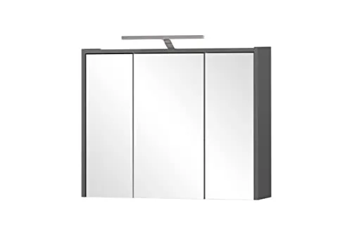 Schildmeyer Spiegelschrank Carlos, anthrazit, 74,5 x 16 x 64 cm