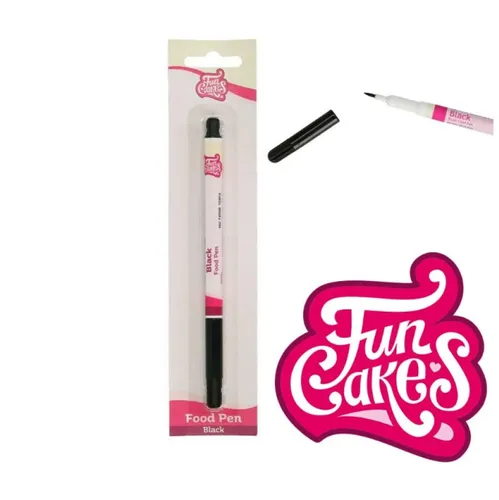 Lebensmittelstift Schwarz Black Brush Food Pen Lebensmittelfarbe FunCakes Edible