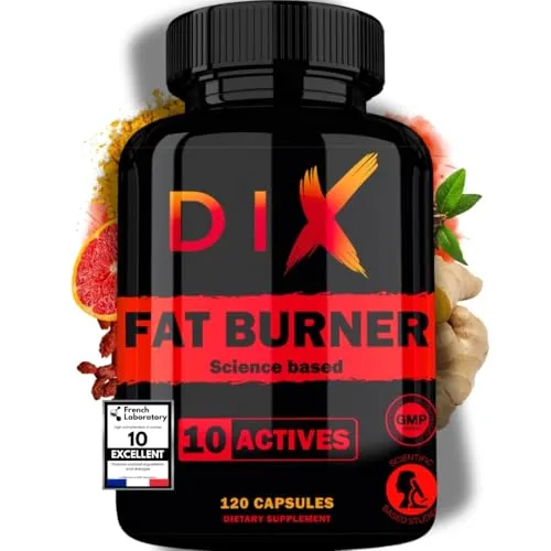 Fettverbrenner | Basierend auf wissenschaftlichen Studien | Hochdosiert | Wirksame Inhaltsstoffe | Erhöhter Stoffwechsel | Fette abbauen | + Energie | Appetitzügler|