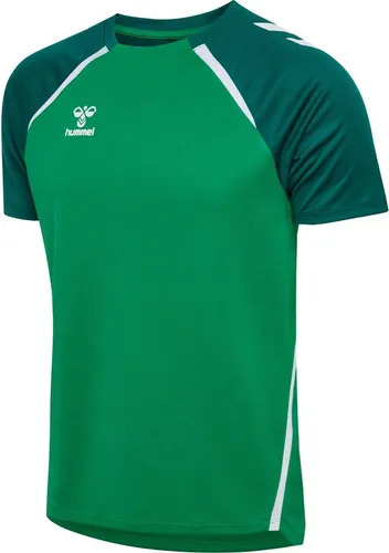 Hummel Lead 2.0 Kurzarm-T-Shirt für Herren - Grün - XS - Das hmlLEAD 2.0 Jersey S/S bietet durch die Beecool-Technologie hohe Atmungsaktivität und schnelles Trocknen. Ideal für aktive Tage, sorgt es für Komfort und Leistung. Aus 100 % recyceltem Polyester gefertigt.