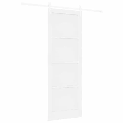 vidaXL Schiebetür ORKDAL Weiß 83 x 232 cm aus massivem Kiefernholz