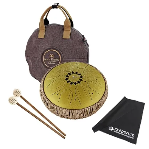 Meinl Sonic Energy Steel Tongue Drum MOSTD3G - C-Dur 8 Töne - Schlagzeuge - Meditative Steel Tongue Drum mit 8 Tönen in C-Dur, hochwertigem Edelstahl, und entspannendem Klang bei 432 Hz. Inklusive Nylontasche und Holzschlägel für einfaches Spielen.