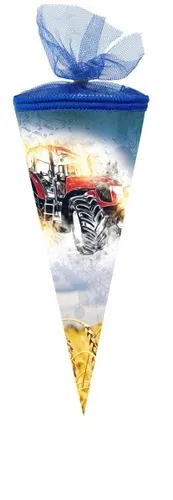 SCHULTÜTE TREKKER 22 CM RUND MIT TÜLLVERSCHLUSS VON NESTLER NEU