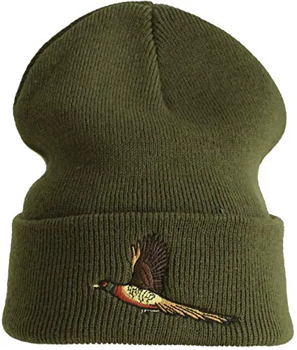 Baddery Jäger Mütze - Fasan - Jagd Geschenke für Männer & Frauen - Outdoor Strickmütze - Jagdbekleidung Herren (One Size - Grün)