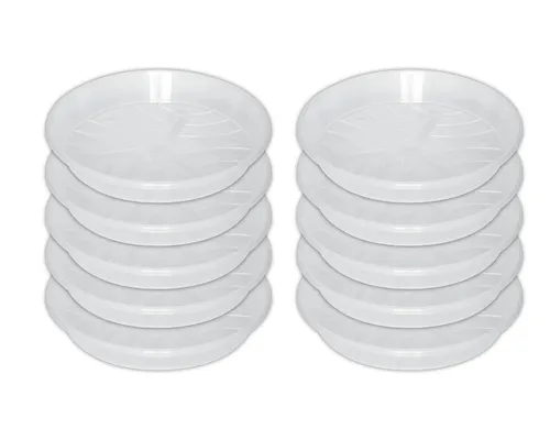 10x Geli Untersetzer Orchideentopf Ø 12 cm Kunststoff Transparent