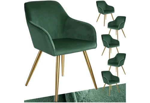 tectake Esszimmerstuhl Marilyn (6er Set) in grün von tectake