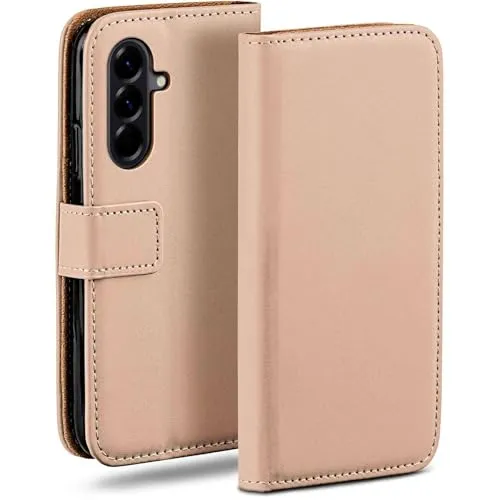 moex für Samsung Galaxy A56 5G Hülle mit Kartenfach, Handyhülle klappbar 360 Grad Schutzhülle, PU Leder Handytasche Samsung Galaxy A56 5G Klapphülle Flip Case, Taupe