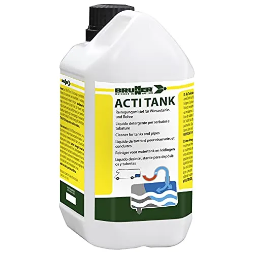 BRUNNER Reiniger Frischwassertank 1L - Effektiver Leitungsreiniger für Caravan - Caravan-Zubehör, entfernt Kalk und organische Beläge aus Wassertanks und Leitungen für sauberes Trinkwasser.