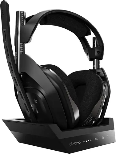 ASTRO Gaming A50 Wireless Headset + Gaming-Ladestation, 4. Generation mit Dolby Audio, 15+ Stunden Akkulaufzeit und individueller Soundanpassung für PS5 - 