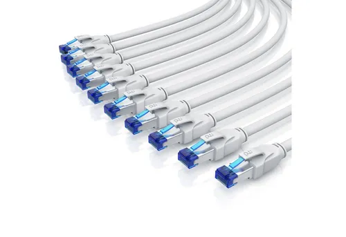 Primewire LAN-Kabel, CAT.8, RJ-45 (Ethernet) (25 cm), Patchkabel CAT 8 Gigabit Ethernet 40 Gbit/s S/FTP Netzwerkkabel, 0,25m