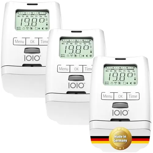 Stück IOIO Elektronisches Heizungsthermostat HT 2000 - Thermostat zur Heizkostenersparnis bis zu 30%, einfache Installation und optimale Temperaturregelung für mehr Komfort im Zuhause.