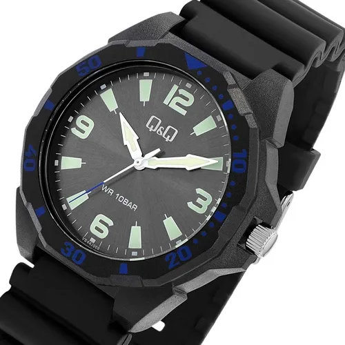 Q&Q Quarzuhr VS44J001Y - Armbanduhren, präzise analoge 3-Zeigeruhr für sportliche Männer, vereint Funktionalität und Stil.