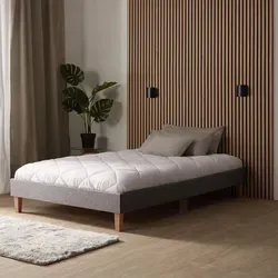 Homestyle4u Polsterbett inkl. Lattenrost 120 x 200 cm grau von Homestyle4u