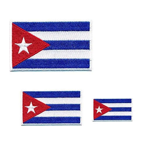 hegibaer 3 Kuba Flaggen Karibik Havanna Cuba Flags Patches Aufnäher Aufbügler 0657