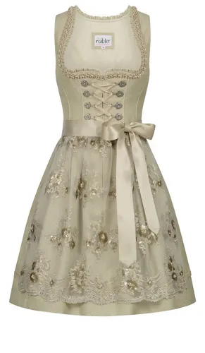 Nübler Dirndl Mini Dirndl Gerhild in Kiwi von Nübler