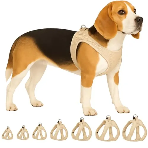 Hundegeschirr - hundegeschirr mittelgroße Hunde - L - Flamingo Harness Step&Go Bento Beige