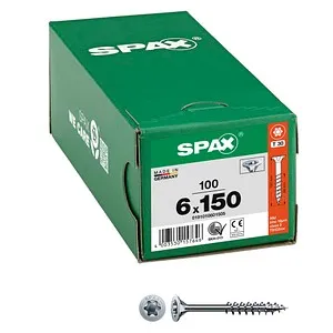 Spax Holzschrauben T-STAR plus Wirox, 6 x 150mm, 100 Stück von SPAX