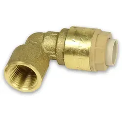 Messing Steckfitting Winkel mit Innengewinde für Kupferrohr, verschiedene Größen (Ausführung: 15 - 1/2''IG)