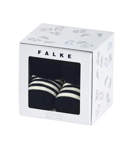 FALKE Unisex Baby Socken Erstlingsringel B So Baumwolle einfarbig 1 Paar, Blau Space Blue 6116, 62-68
