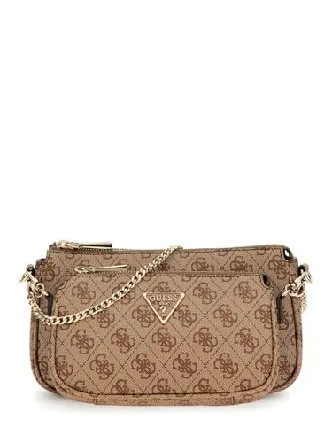Guess Umhängetasche Double Pouch Crossbody Bag (Set, 2-tlg) - Stylische Umhängetasche mit 2-in-1 Design, ideal für jeden Anlass. Inklusive abnehmbaren Schulterriemen und Kette für vielseitige Tragemöglichkeiten.