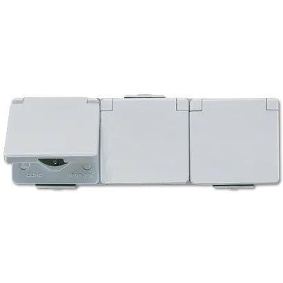 Jung SCHUKO-Steckdose 3-fach 623 W - 3-fach Steckdose mit Schraubklemmen, ideal für starre und flexible Leiter bis 2,5 mm²