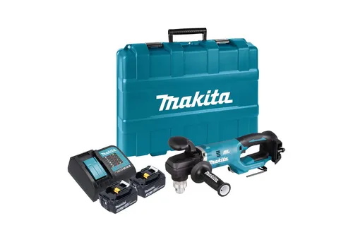Makita DDA 450 SMK 18 V Winkelbohrmaschine mit 2 Akkus - Kompakte Akku Winkelbohrmaschine für präzise Bohrarbeiten. Mit 2 leistungsstarken Akkus und ergonomischem Design für optimalen Komfort bei verschiedenen Anwendungen.