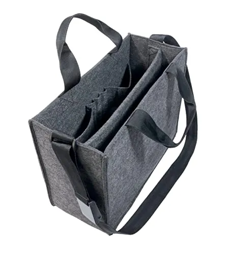 Sigel Laptoptasche Desk Sharing Bag Classic M, dunkelgrau - Sonstige, umweltfreundliche Laptoptasche aus 100% recyceltem Filz, ideal für den Alltag im Büro oder Homeoffice, mit Platz für Laptop und wichtige Unterlagen.
