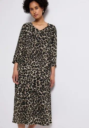 STREET ONE Midikleid mit grafischem Muster und 3/4-Arm - Druckkleider mit Allover-Druck, atmungsaktiv und angenehm leicht auf der Haut – ideal für lässige und elegante Looks.