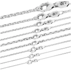 HOPLO Silberkette Ankerkette diamantiert Länge 70cm - Breite 3,0mm - 925 Silber, Made in Germany silberfarben 70 cm Herrengröße