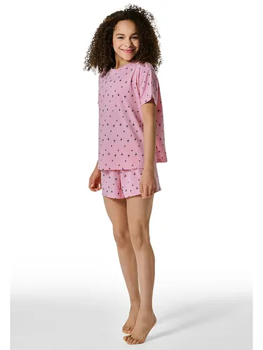 Schiesser Mädchen Schlafanzug kurz Pyjamaset, Powder pink_182634, 152