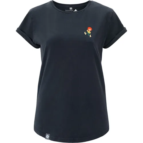 Bavarian Caps Damen Pumuckl Stick T-Shirt (Größe XL, blau)