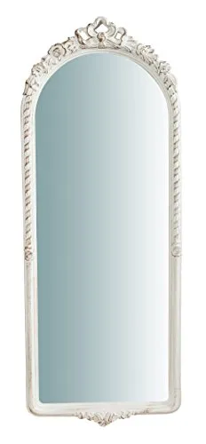 Biscottini Wandspiegel | Wohnzimmer deko modern 87x5x34 cm | Mirror mit Haken | Weißer Spiegel | Antiker Deko Wohnzimmer |badspiegel Spiegel Wand | Spiegel Badezimmer | Großer spieg