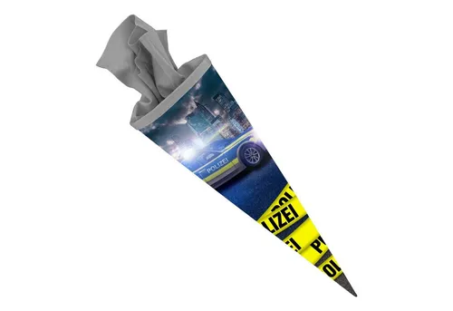 itenga Schultüte itenga Schultüte Zuckertüte 70cm rund Polizei Filz