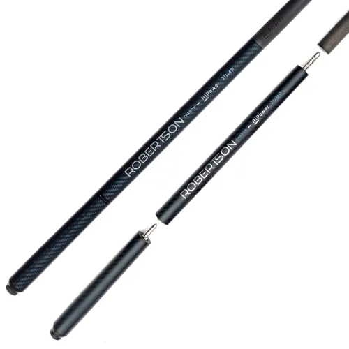 Robertson Jump Queue Carbon, 3-teilig, HiPower Profi Jump Cue für präzise Sprünge