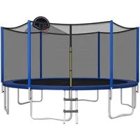 Costway Trampolin Outdoor Ø366 cm mit Basketballkorb – GS Zertifiziert - Erleben Sie Spaß und Sicherheit mit unserem Outdoor-Trampolin! Ausgestattet mit Sicherheitsnetz und stabilen Stahlrohren, bietet es ein sicheres Sprungerlebnis für Kinder. Inklusive Basketballkorb für zusätzlichen Spielspaß!