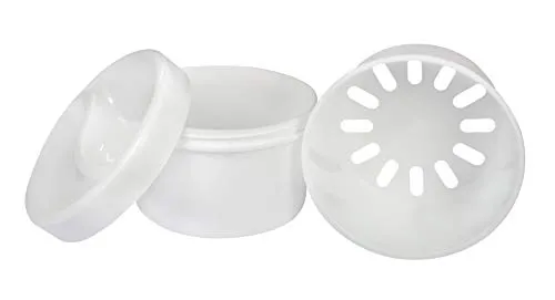 Medi-Inn Zahnprothesenbecher mit Sieb und Schraubdeckel