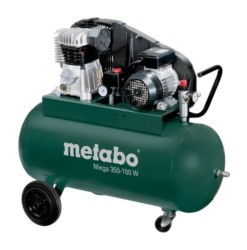 Metabo Mega 350-100 W Kompressor - 601538000 - Kompressor für professionelle Anwendungen, leistungsstark mit 350 W und 100 Liter Tankvolumen für effizientes Arbeiten.