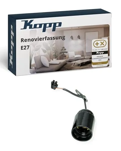 Kopp Renovierungsfassung E27 in Schwarz in schwarz von Kopp