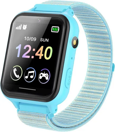 PTHTECHUS S27 Smartwatch (3,9 cm, sim karte), Kinder Smartwatch mit Telefonfunktion, SOS, Spiele und Musik